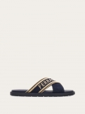 Ferragamo | Men's Sandal With Crossover Straps - Midnight Blue