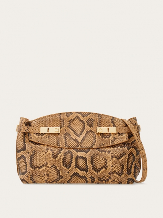 Ferragamo | Women's Hug Soft Crossbody Bag - Light Caramel