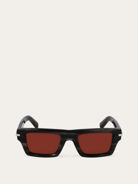 Ferragamo | Men's Sunglasses - Grey/Red Wine