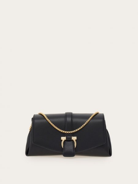 Ferragamo | Women's Front Flap Crossbody Bag - Black