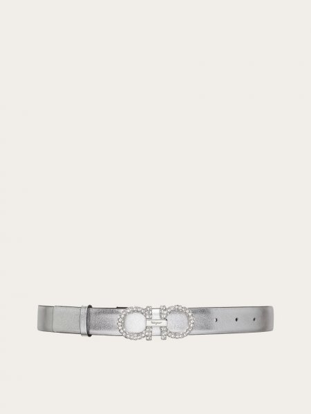 Ferragamo | Women's Adjustable Gancini Belt - Silver