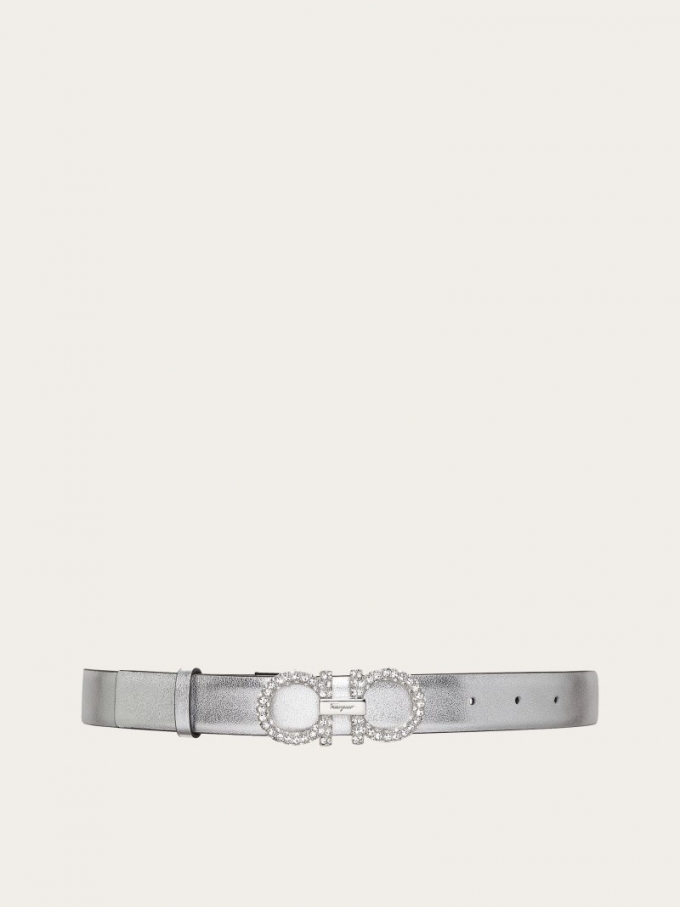 Ferragamo | Women's Adjustable Gancini Belt - Silver