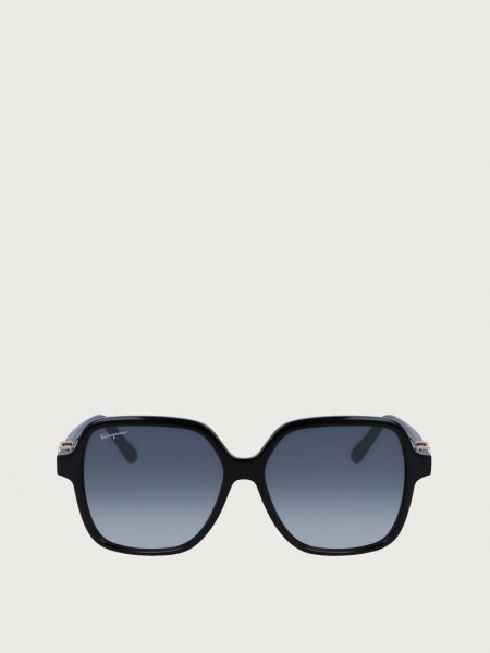 Ferragamo | Women's Sunglasses - Black/Gradient Blue