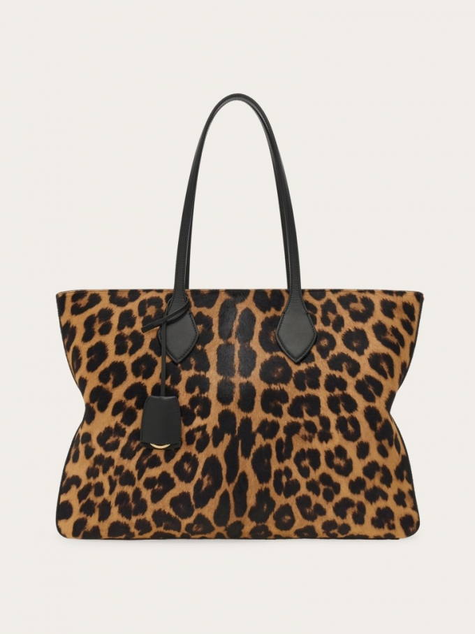 Ferragamo | Women's Tote Bag - Leopard Print