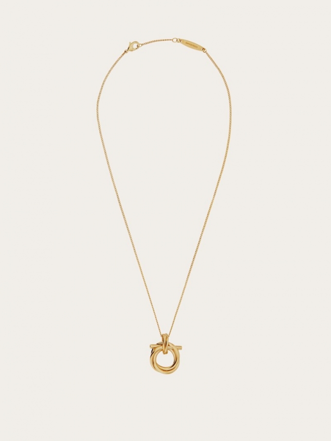 Ferragamo | Women's Gancini Pendant Necklace - Gold