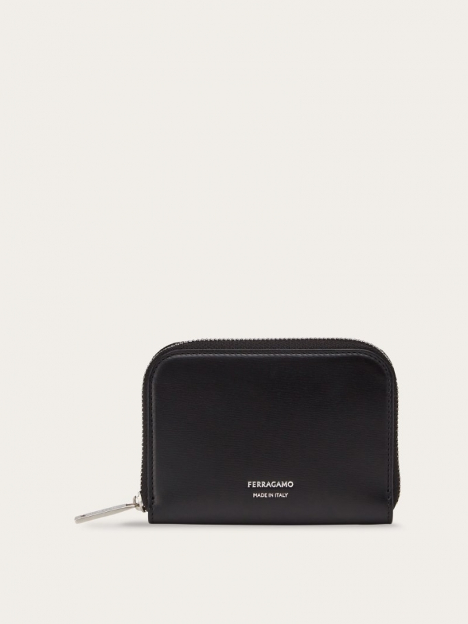 Ferragamo | Men's Zipped Credit Card Holder - Black