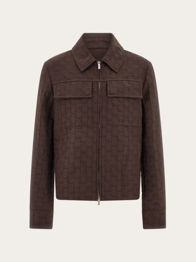 Ferragamo | Men's Monogram Blouson - Espresso