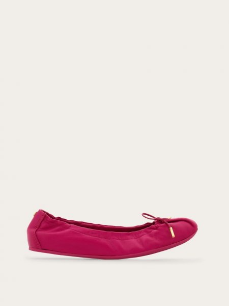 Ferragamo | Women's Elasticated Ballet Flat - Cherry