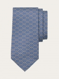 Ferragamo | Men's Gancini Print Silk Tie - Grey