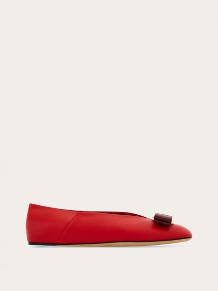 Ferragamo | Women's Vara Bow Ballet Flat - Flame Red