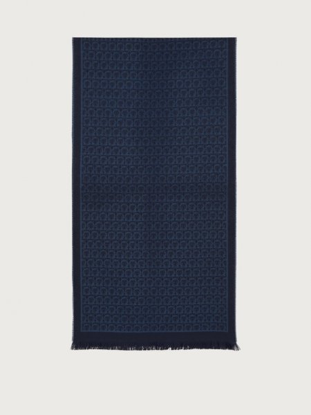 Ferragamo | Women's Gancini Scarf - Denim/Navy