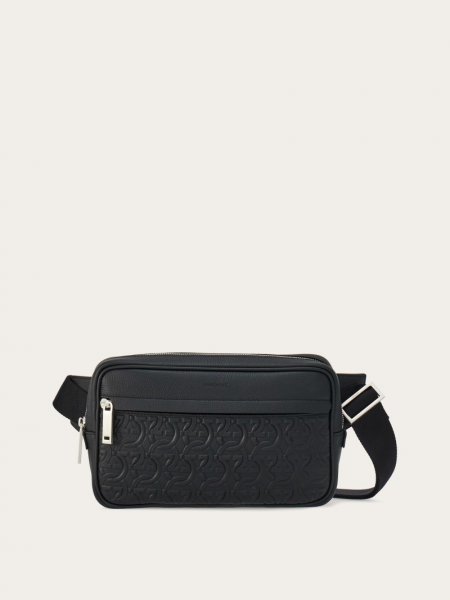 Ferragamo | Men's Gancini Belt Bag - Black