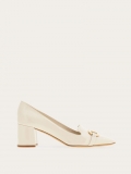 Ferragamo | Women's Pump With Gancini Ornament - Mascarpone