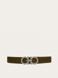 Ferragamo | Men's Adjustable Gancini Belt - Olive Green