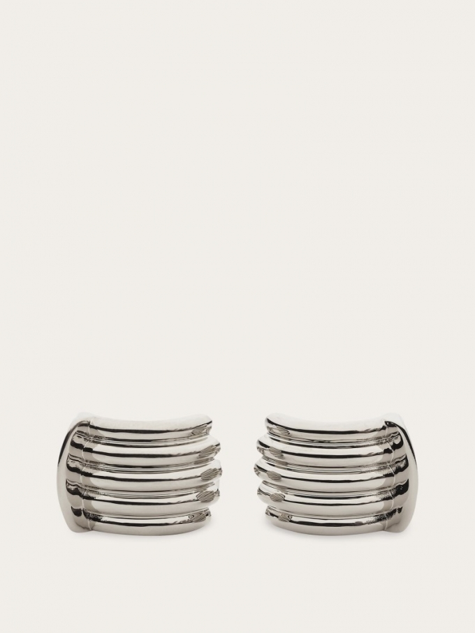 Ferragamo | Men's Cufflinks - Palladium