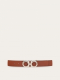 Ferragamo | Men's Reversible And Adjustable Gancini Belt - Cognac/Black