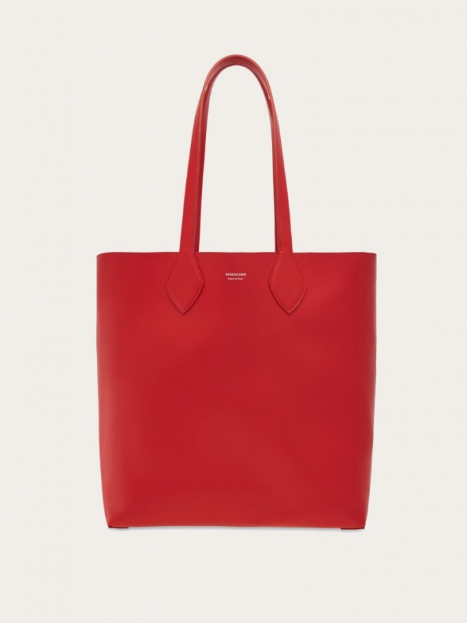 Ferragamo | Men's Reversible Tote - Flame Red/Black