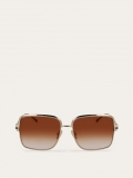 Ferragamo | Women's Sunglasses - Gold/Honey