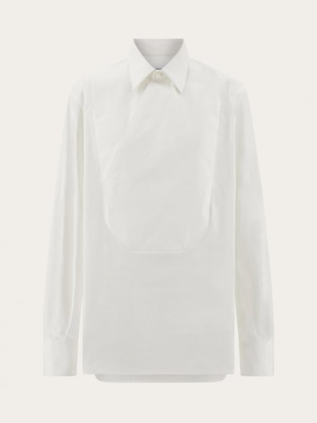 Ferragamo | Women's Long Sleeved Tuxedo Shirt - White