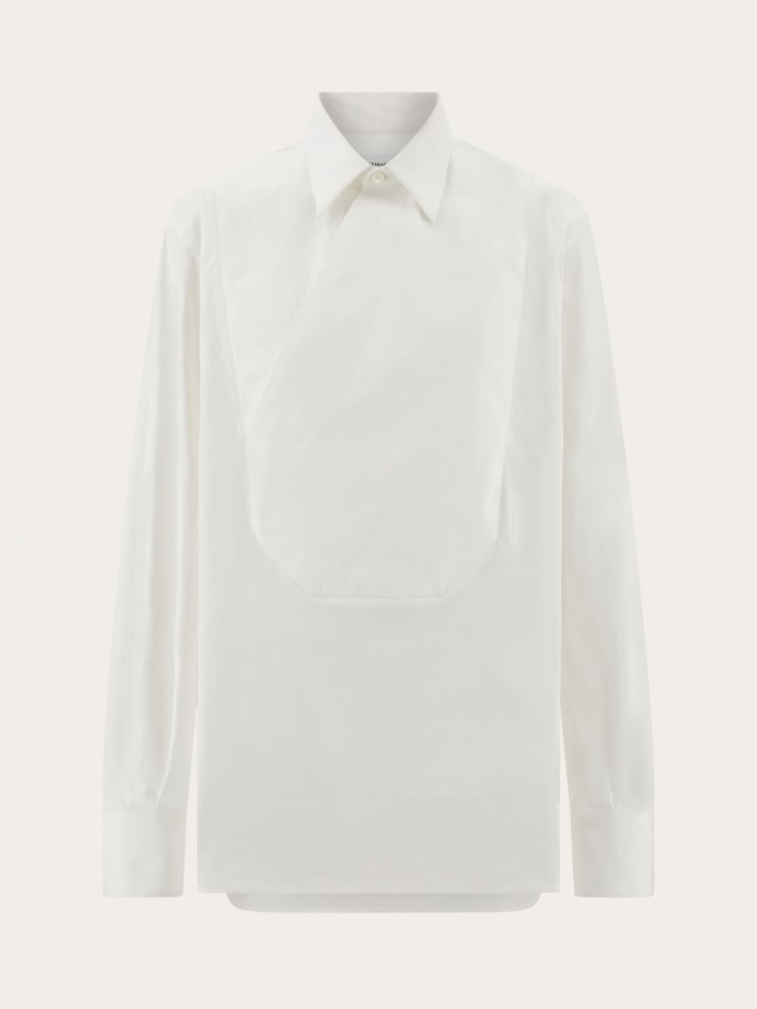 Ferragamo | Women's Long Sleeved Tuxedo Shirt - White