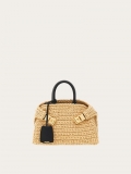 Ferragamo | Women's Hug Handbag - Natural/Black