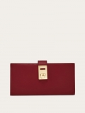 Ferragamo | Women's Hug Continental Wallet - Bourgogne/Stone