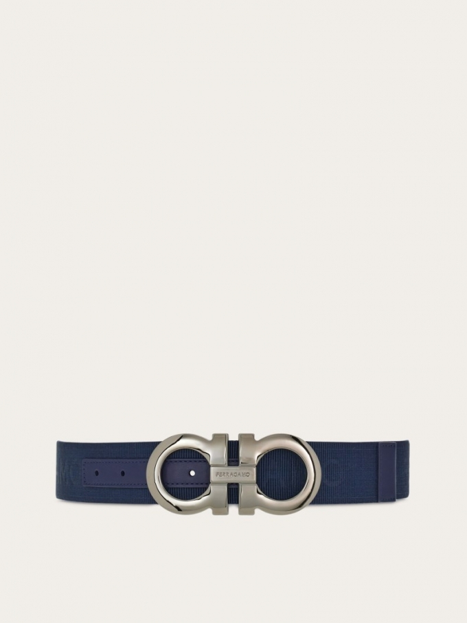 Ferragamo | Men's Fixed Gancini Belt - Midnight Blue