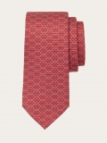 Ferragamo | Men's Gancini Print Silk Tie - Red