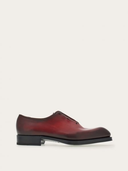 Ferragamo | Men's Tramezza Oxford With Covered Laces - Flame Red