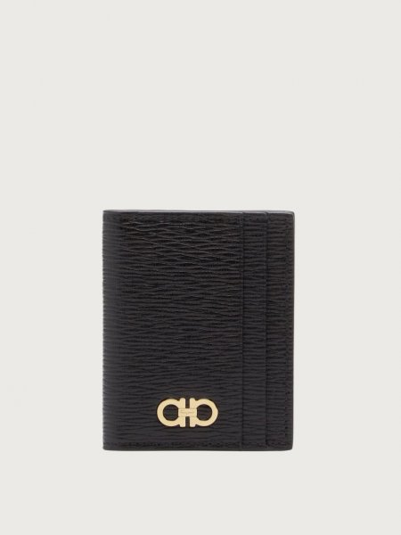 Ferragamo | Men's Gancini Credit Card Holder - Black