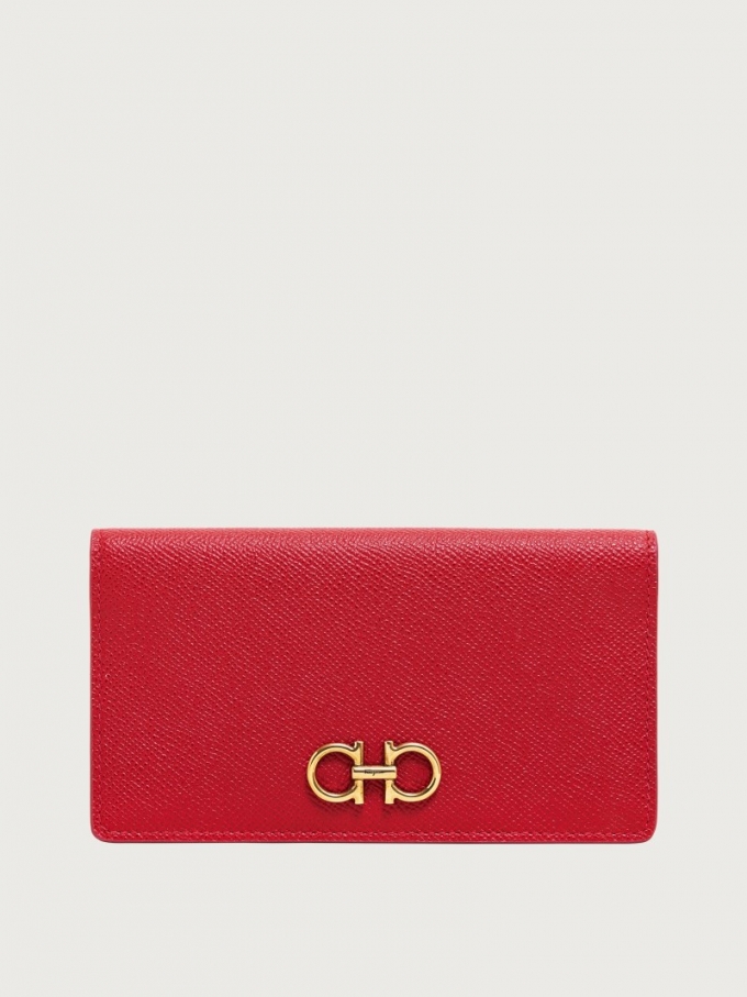 Ferragamo | Women's Gancini Continental Wallet - Lipstick Red