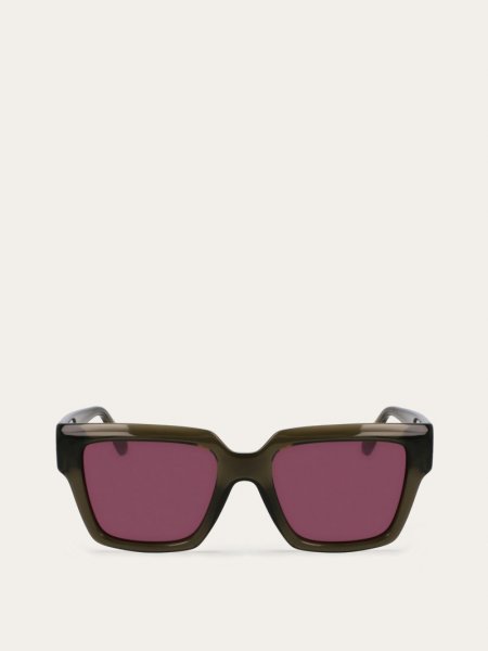 Ferragamo | Women's Sunglasses - Transparent Khaki/Brown