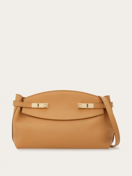 Ferragamo | Women's Hug Soft Crossbody Bag - Light Camel