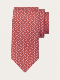 Ferragamo | Men's Paw Print Silk Tie - Red