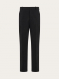 Ferragamo | Men's Flat Front Tailored Trouser - Black