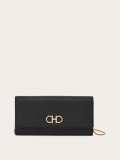 Ferragamo | Women's Gancini Wallet With Chain - Black