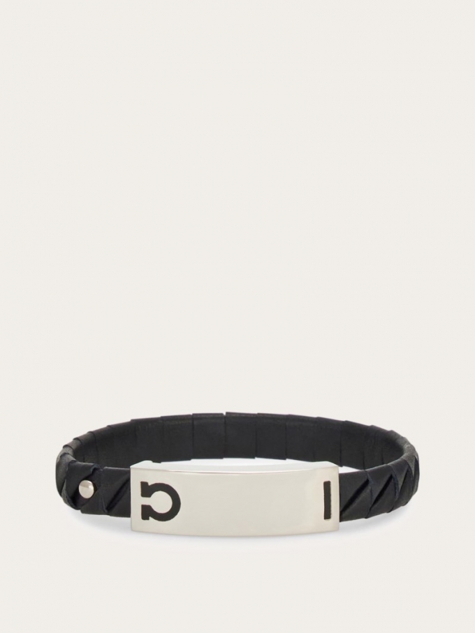 Ferragamo | Men's Gancini Bracelet - Black