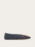 Ferragamo | Women's Vara Bow Ballet Flat - Denim