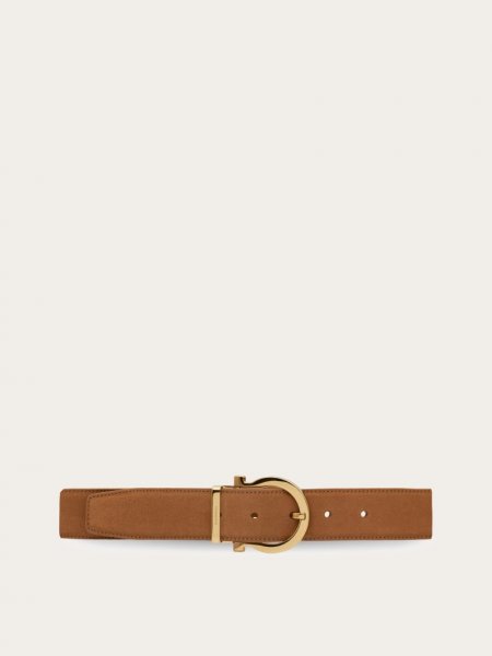 Ferragamo | Men's Adjustable Gancini Belt - Light Camel