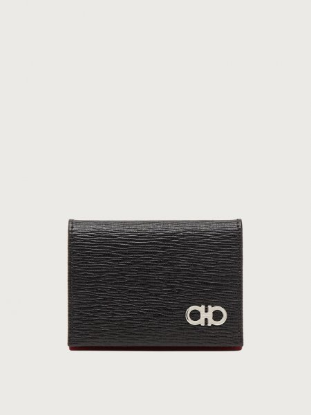 Ferragamo | Men's Gancini Credit Card Holder - Black