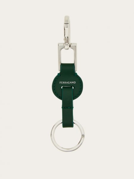 Ferragamo | Women's Gancini Key Holder - Forest Green