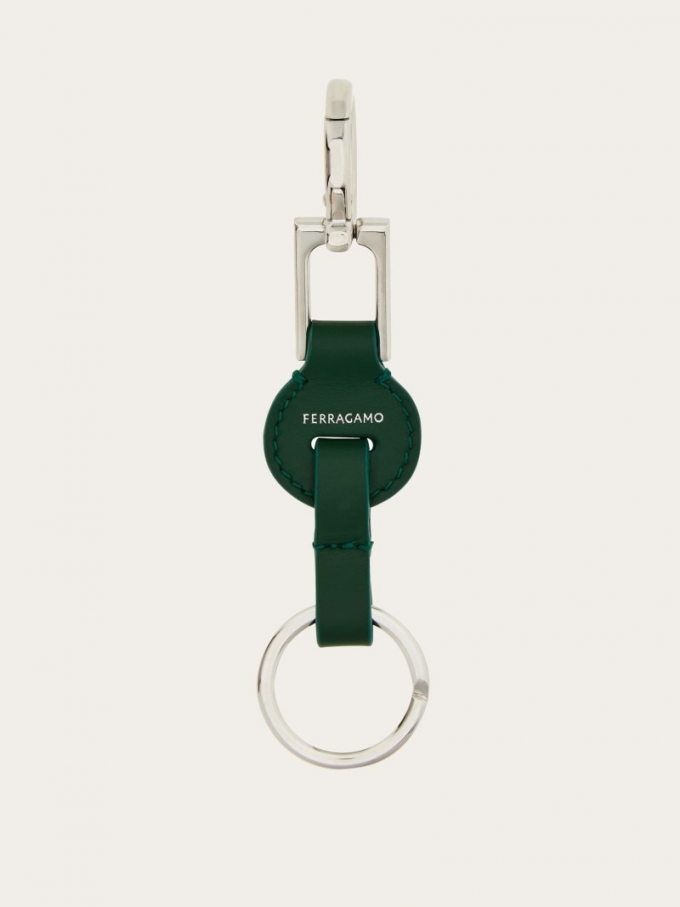 Ferragamo | Women's Gancini Key Holder - Forest Green