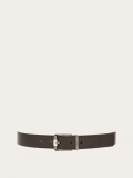 Ferragamo | Men's Reversible And Adjustable Belt - Testa Di Moro/Black