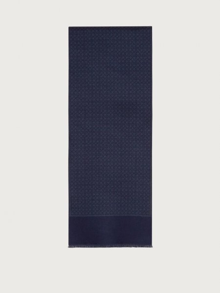 Ferragamo | Men's Gancini Scarf - Blue