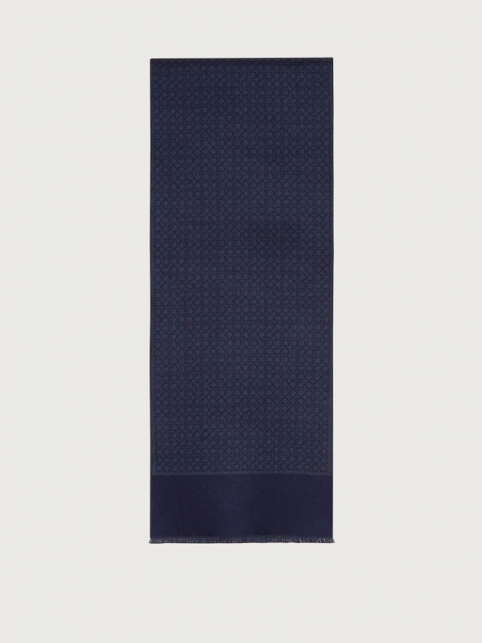 Ferragamo | Men's Gancini Scarf - Blue