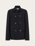 Ferragamo | Men's Wool And Cashmere Peacoat - Black