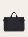 Ferragamo | Men's Business Bag With Gancini Buckles - Black