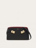 Ferragamo | Women's Hug Mini Bicolor Crossbody Bag - Black/Flame Red