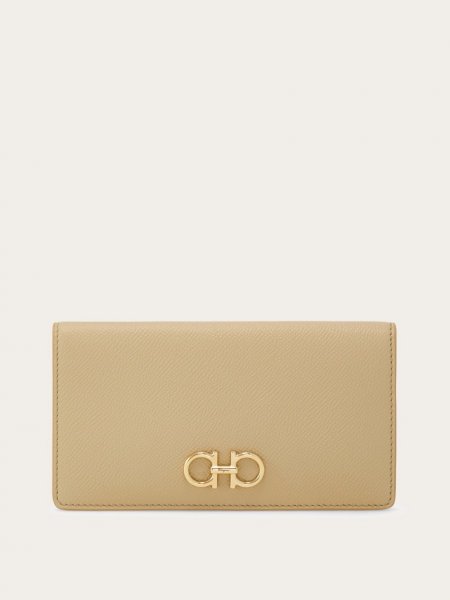 Ferragamo | Women's Gancini Continental Wallet - Stone