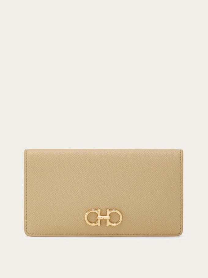 Ferragamo | Women's Gancini Continental Wallet - Stone